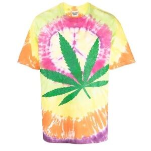 GALLERY DEPT. tie-dye weed print Cotton T-shirt Size Medium